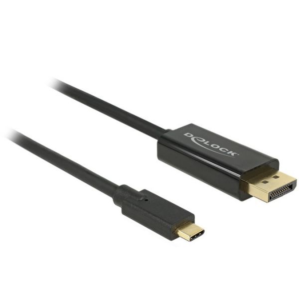 Delock USB-C auf DisplayPort-Kabel | 2m | schwarz | NEU 85256