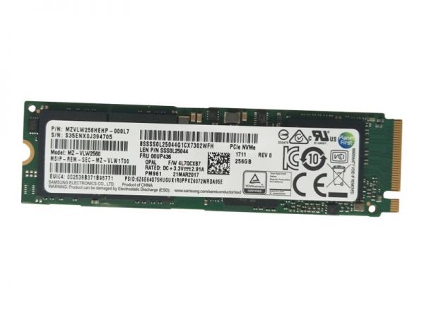 256 GB m.2 2280 NVMe SSD | Samsung | PM981 00UP488 00UP734