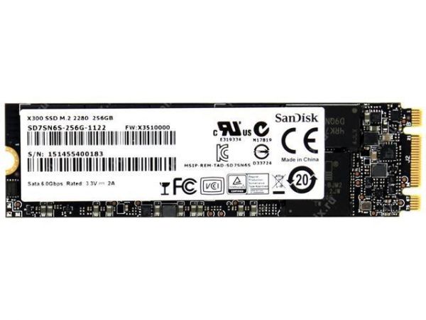 128 GB m.2 2280 SSD | Sandisk | X300 840701-001 803217-001