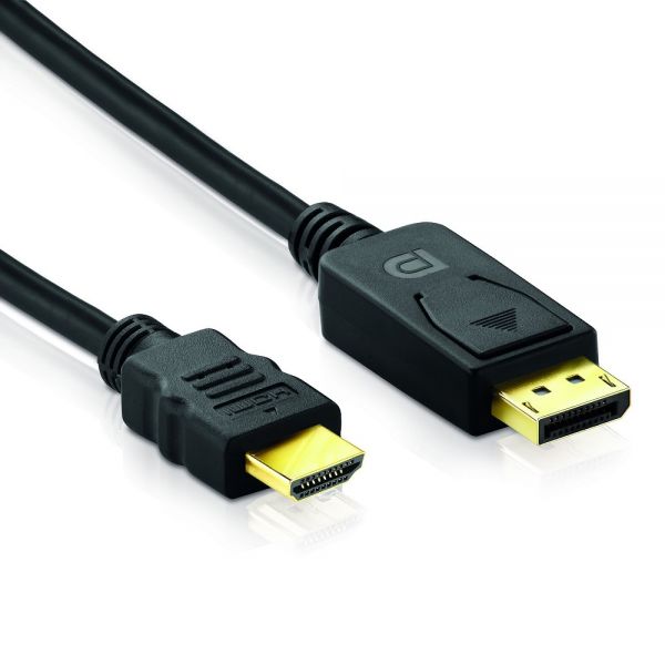 DisplayPort auf HDMI-Kabel | 3m | schwarz | NEU 