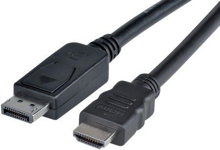 DisplayPort auf HDMI-Kabel | 5m | schwarz | NEU 